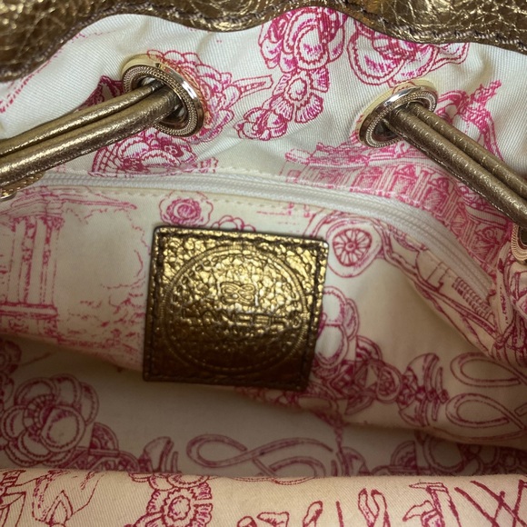 SOLD - Like New RARE Color Lancel Paris Leather Bucket Bag in  Gold - Picture 6 of 16